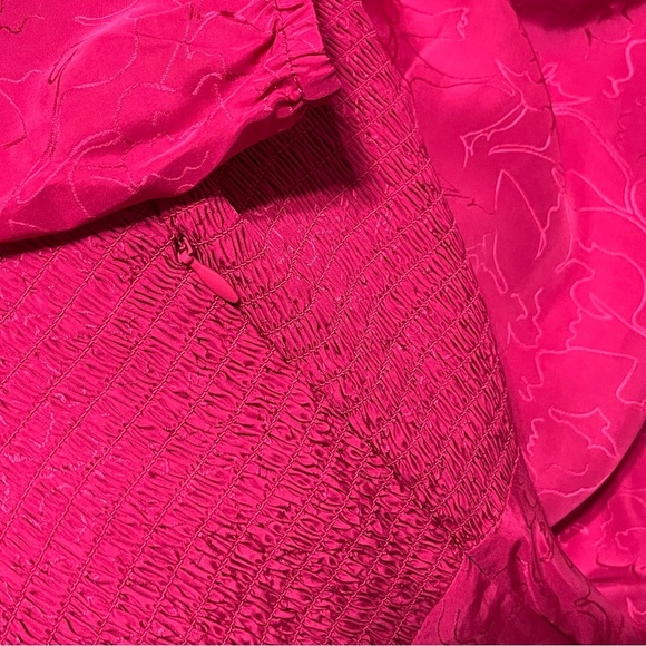 Ba&sh Sasha Smocked Dress in Fuchsia, Medium - Picture 10 of 16